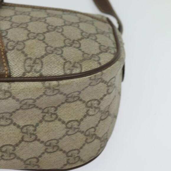 GUCCI GG Supreme Web Sherry Line Bag Pvc Beige Gold 89 02 032 - Picture 11 of 16